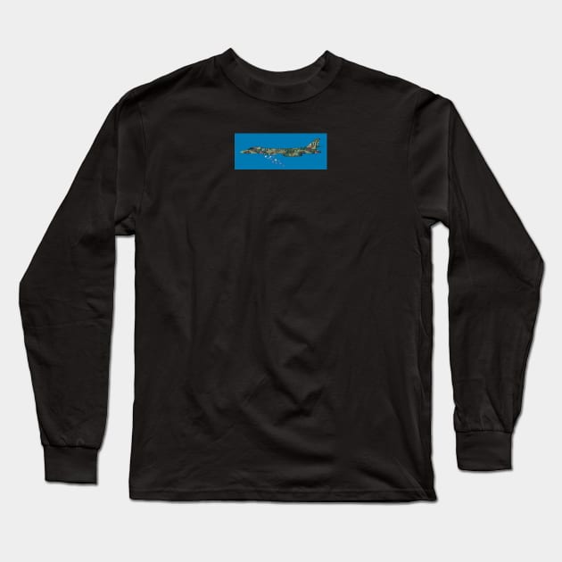 Bombs Away (Blue) B-1 Bomber Long Sleeve T-Shirt by Risk Studio Los Angeles